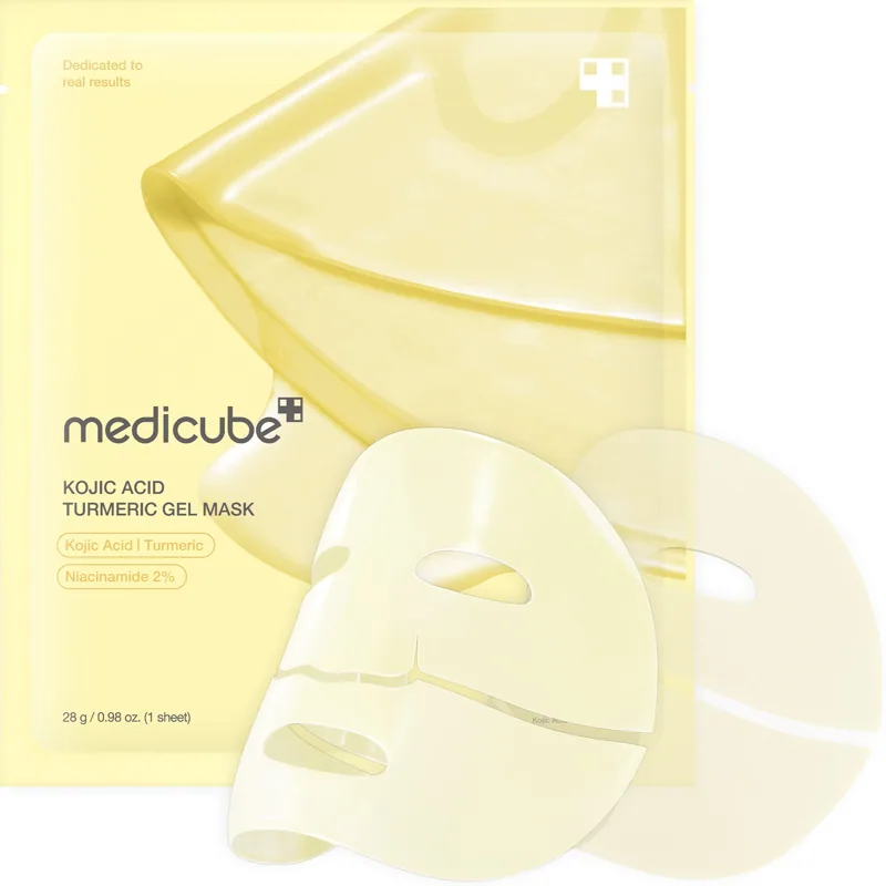 Medicube Kojic Acid Turmeric Gel Mask — 4 mascarillas de 28 g
