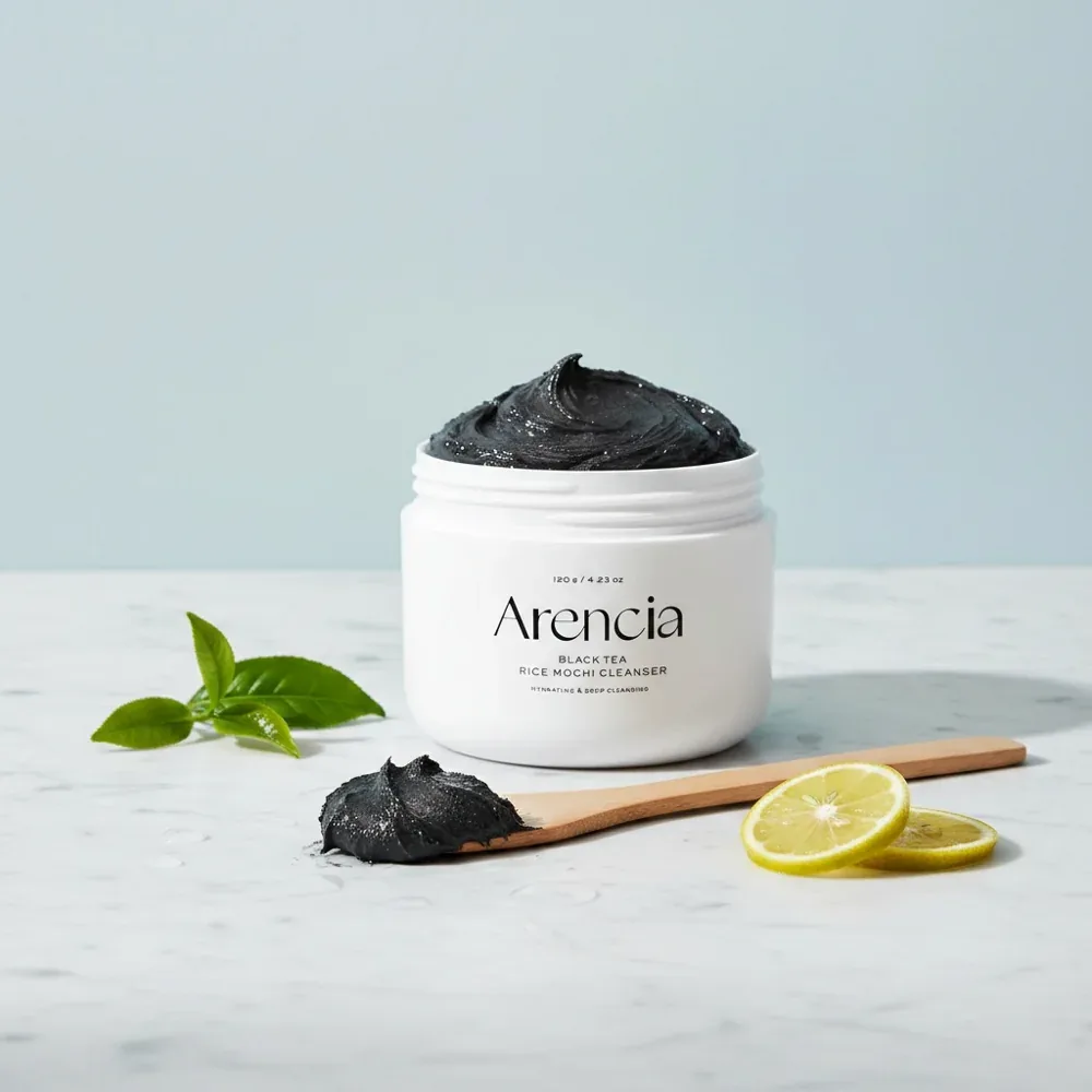 Arencia Black Tea & Yuzu Rice Mochi Cleanser 120 g