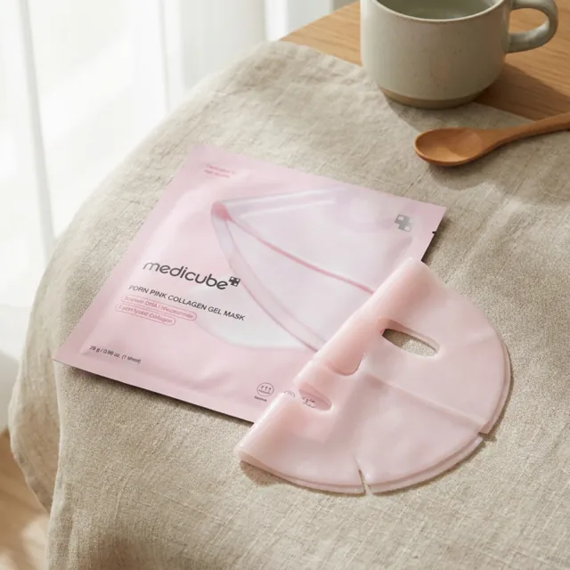 Medicube máscara nocturna de gel de colágeno rosa (28 g)