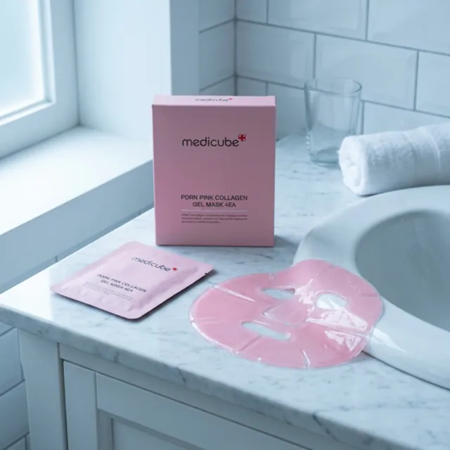 Medicube mascarilla de gel de colágeno rosa (Pink PDRN) 4 unidades