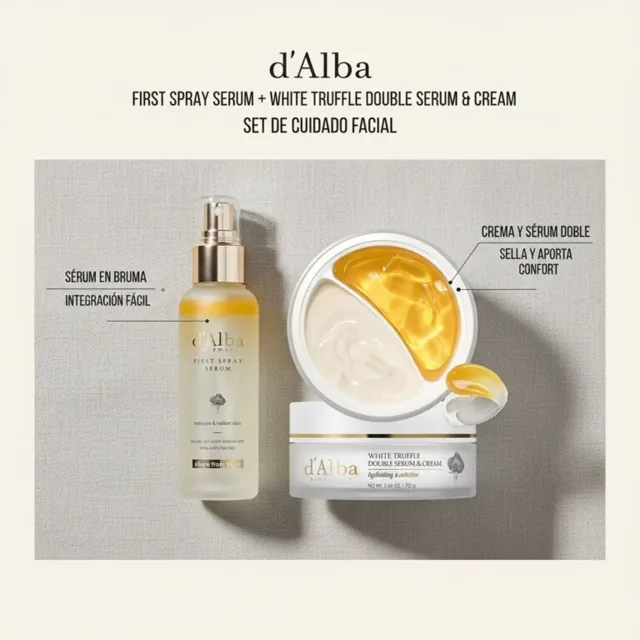 d’Alba First Spray Serum + Double Serum & Cream