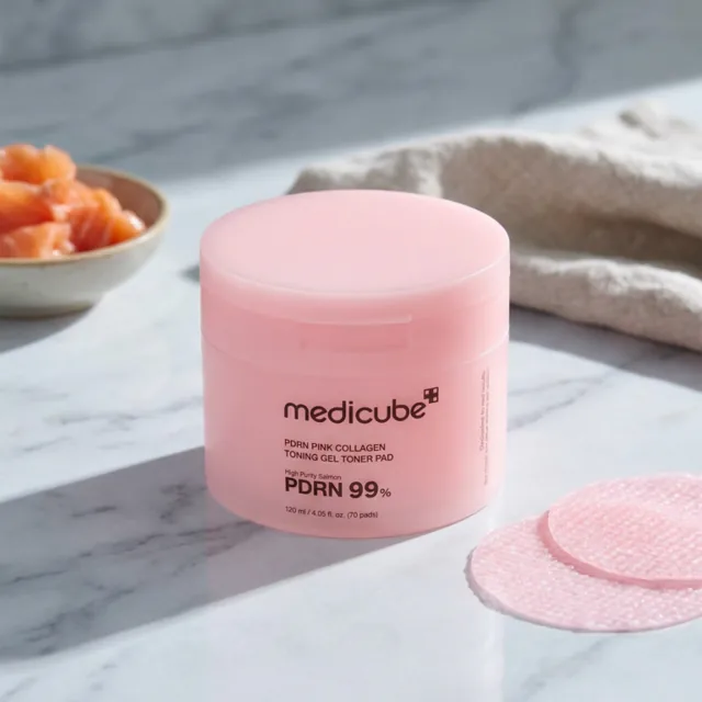 Medicube Salmon DNA PDRN Pink Collagen Jelly Pads (70 discos)