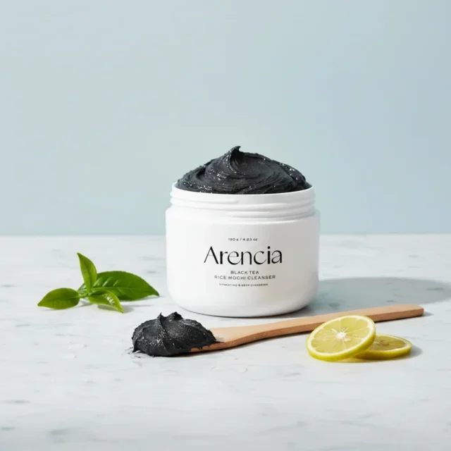 Arencia Black Tea & Yuzu Rice Mochi Cleanser 120 g